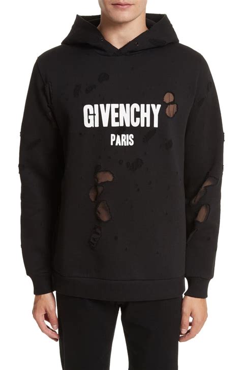 white givenchy distressed sweater|givenchy sweatshirt fleece.